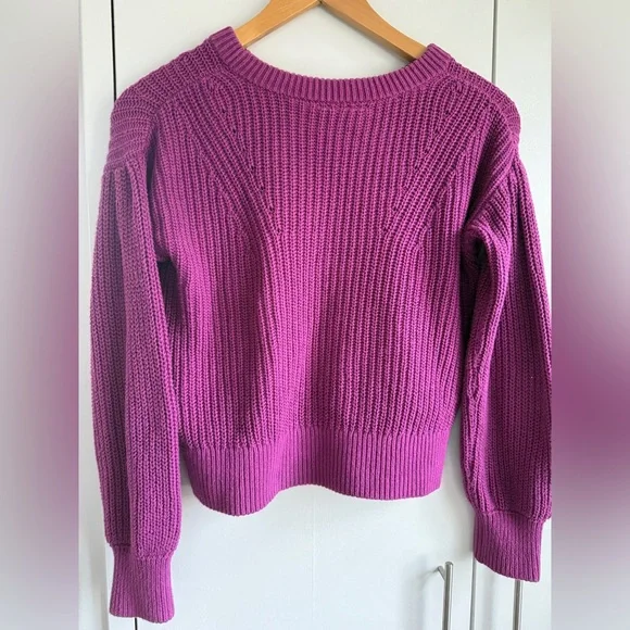 Gap Girls Raspberry Shaker Stitch Knit Sweater, 10 (L) MSRP $49 - Picture 3 of 7